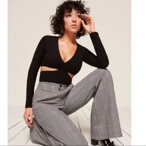 Reformation Asher Crop Side Cutouts Long Sleeve